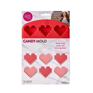 New Wilton Heart Shaped Silicone Candy Mold Tray